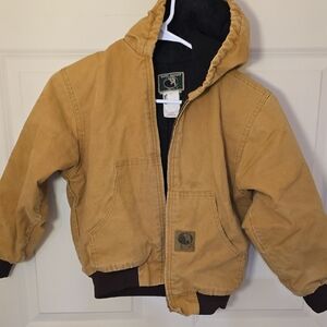 Kids Tan Hooded Jacket